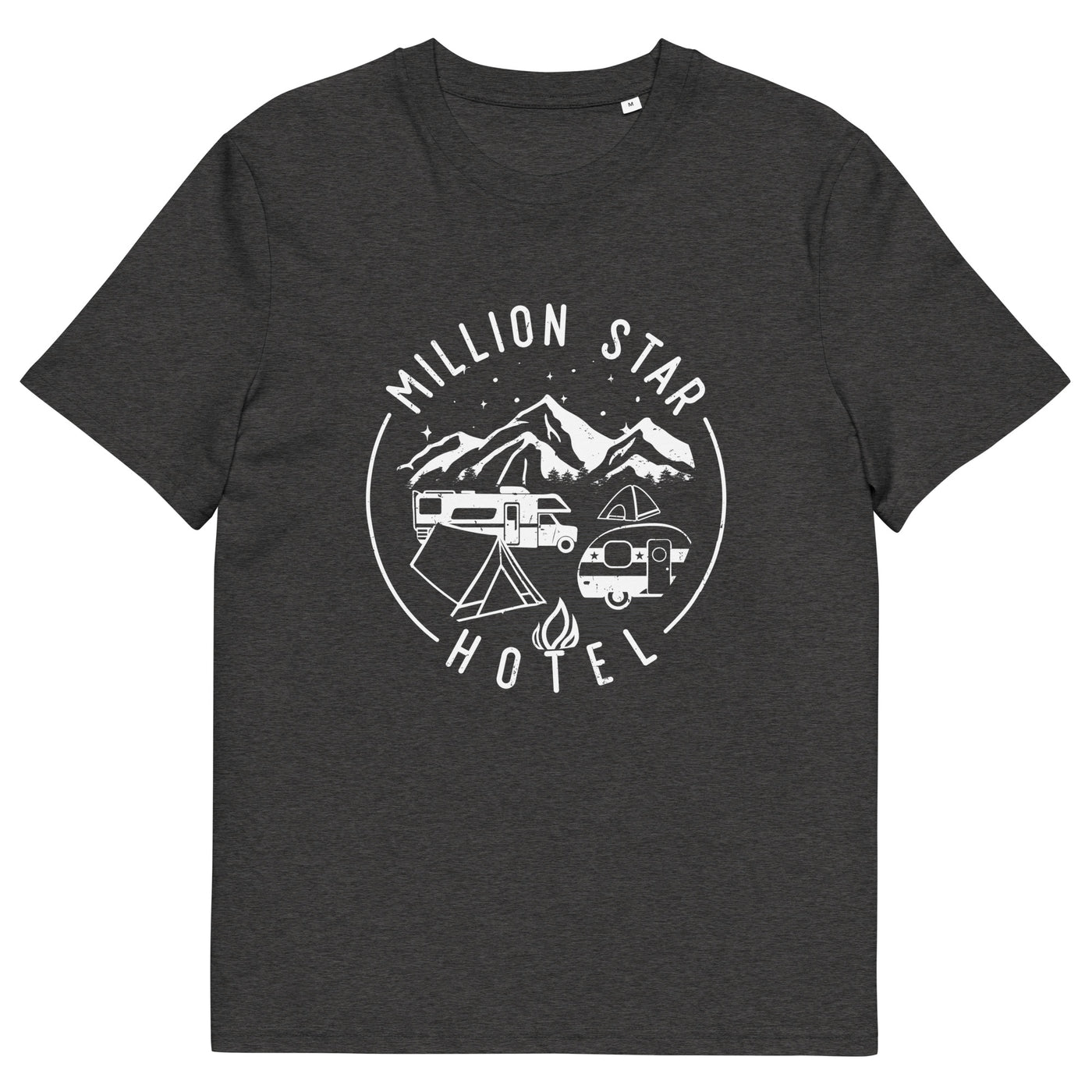 Million Star Hotel - Herren Premium Organic T-Shirt camping xxx yyy zzz Dark Heather Grey