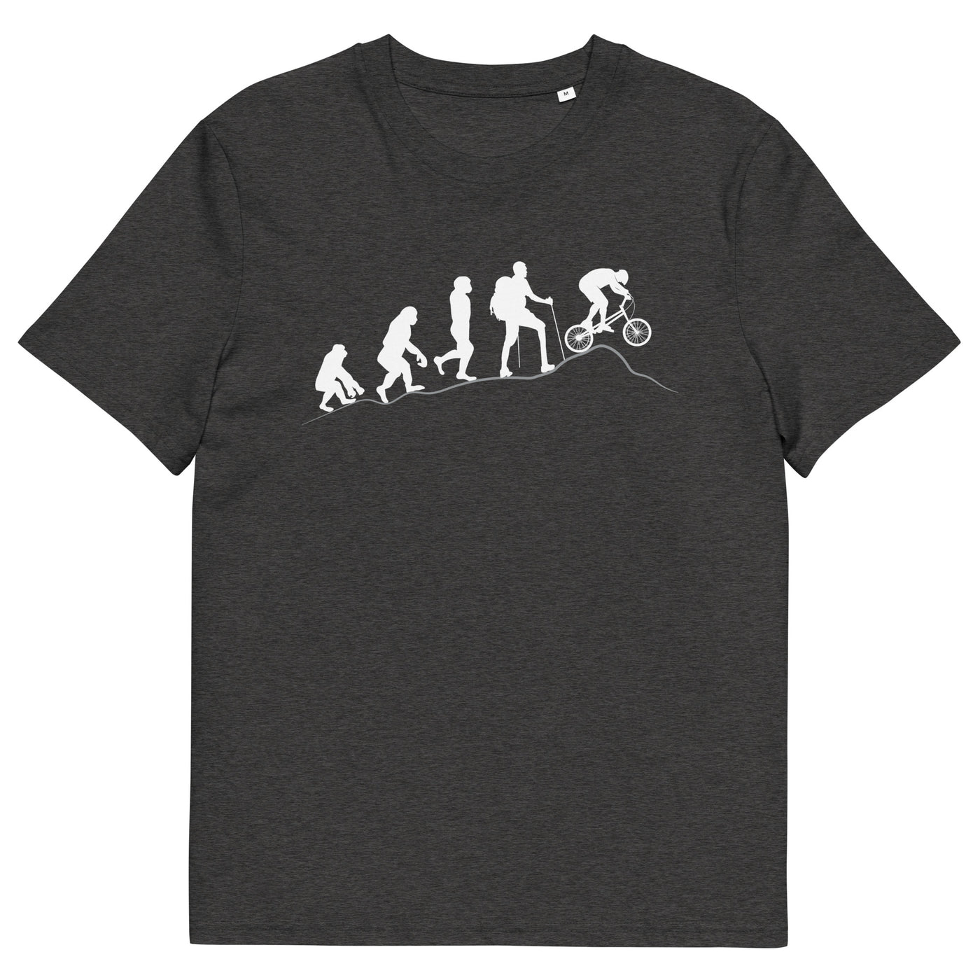 Mountainbike Evolution - (M) - Herren Premium Organic T-Shirt xxx yyy zzz Dark Heather Grey