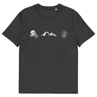 Radfahren, Berge und Bier - Herren Premium Organic T-Shirt fahrrad xxx yyy zzz Dark Heather Grey