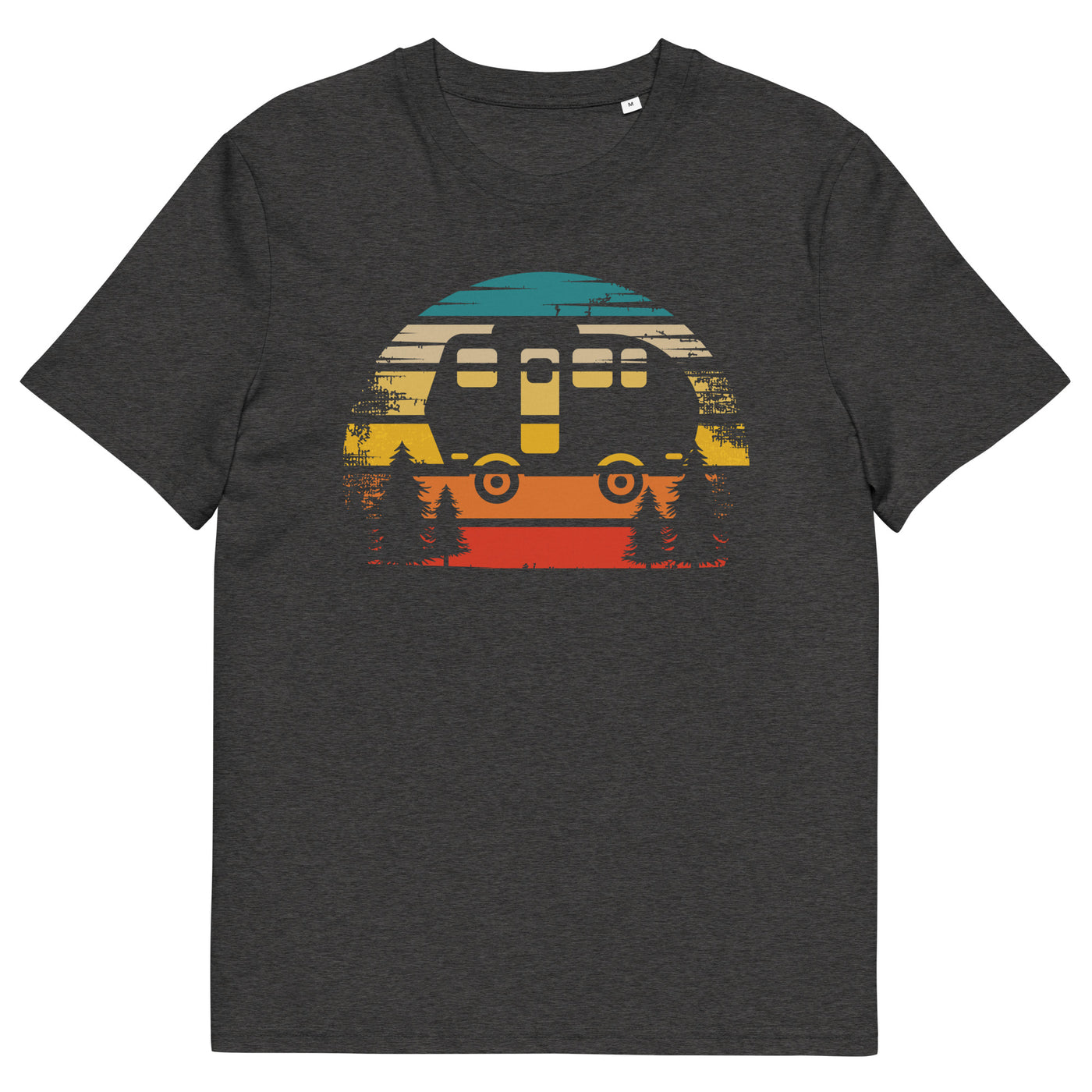 Retro Sonne und Camping - Herren Premium Organic T-Shirt camping xxx yyy zzz Dark Heather Grey