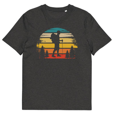 Retro Sonne und Wandern - Herren Premium Organic T-Shirt wandern xxx yyy zzz Dark Heather Grey