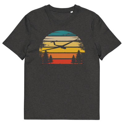 Retro Sonne und Segelflugzeug - Herren Premium Organic T-Shirt berge xxx yyy zzz Dark Heather Grey