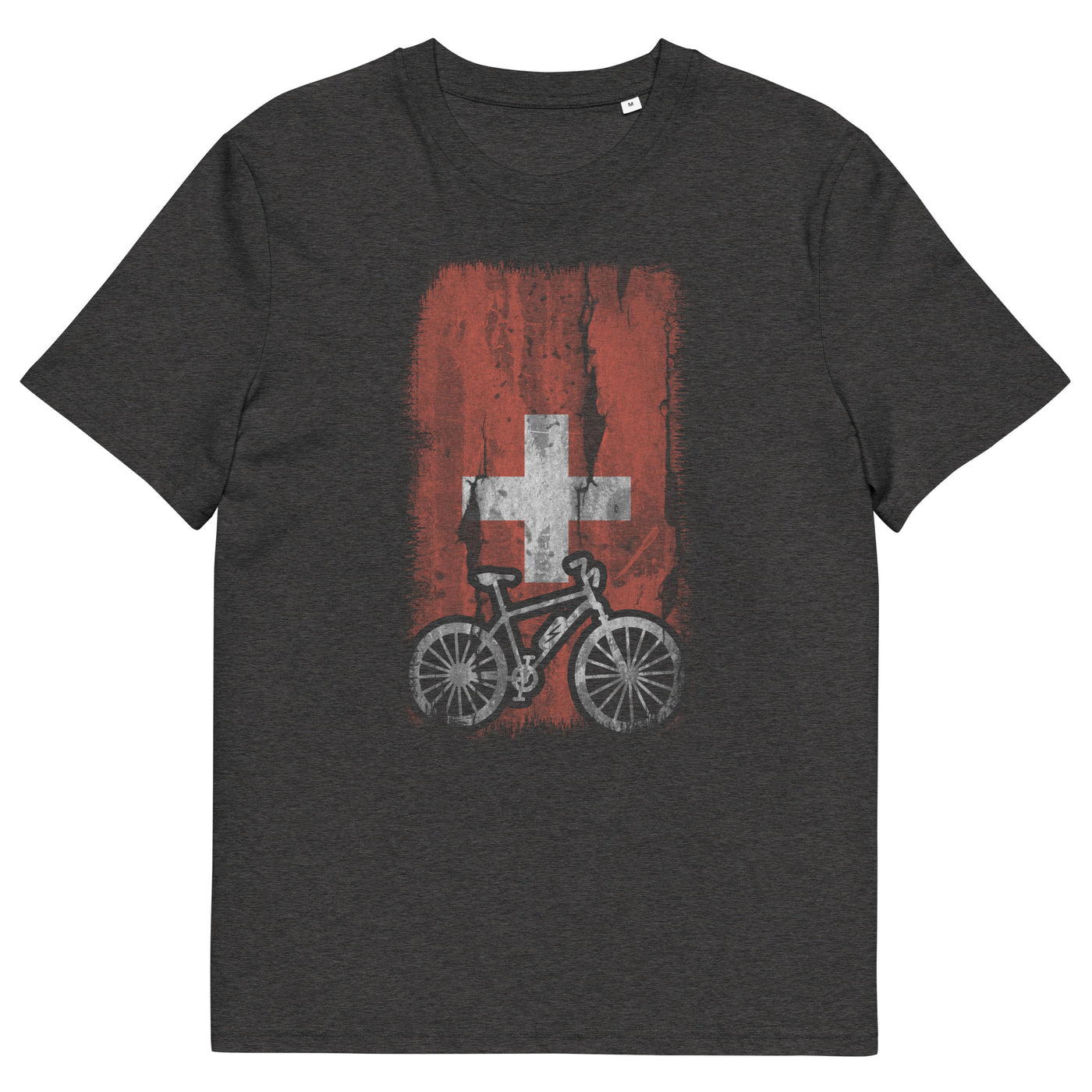 Schweizer Flagge und Ebike - Herren Premium Organic T-Shirt e-bike xxx yyy zzz Dark Heather Grey