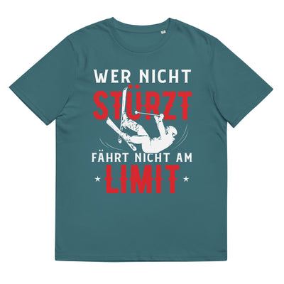 Wer Nicht Stürzt Fährt Nicht Am Limit - Herren Premium Organic T-Shirt ski Stargazer