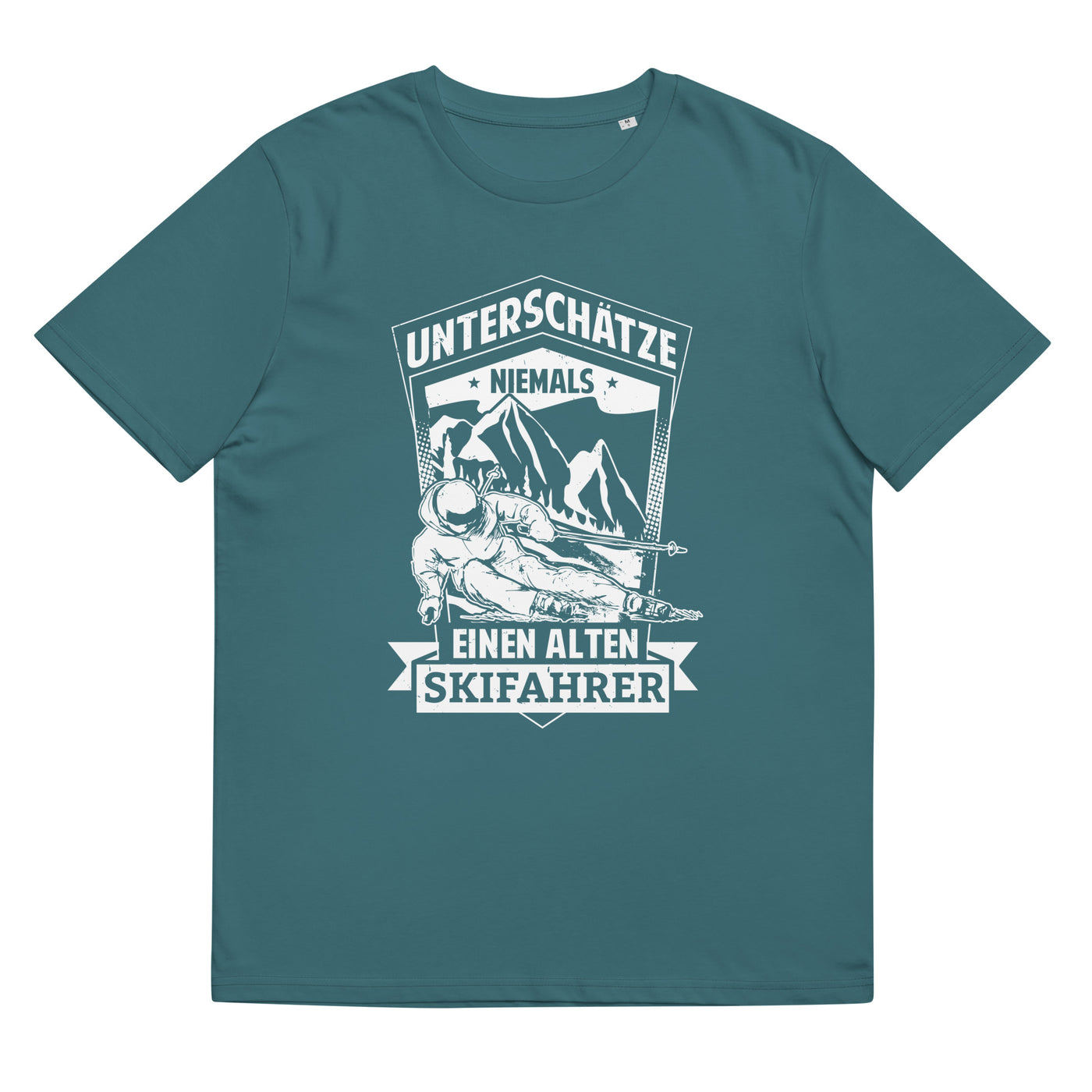 Unterschätze Niemals Nen Alten Skifahrer - Herren Premium Organic T-Shirt ski Stargazer