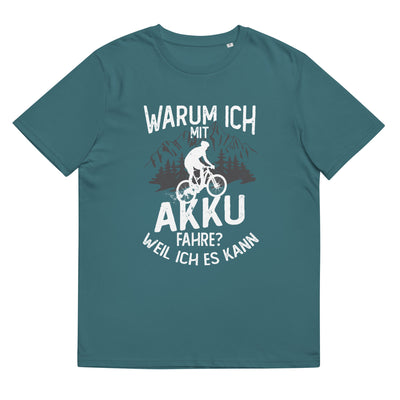 Warum Ich Mit Akku Fahre - Weil Ich Kann - Herren Premium Organic T-Shirt e-bike Stargazer