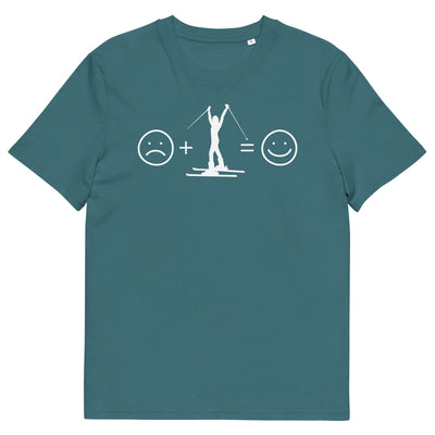 Lächelndes Gesicht und Skifahren - Herren Premium Organic T-Shirt klettern ski xxx yyy zzz Stargazer