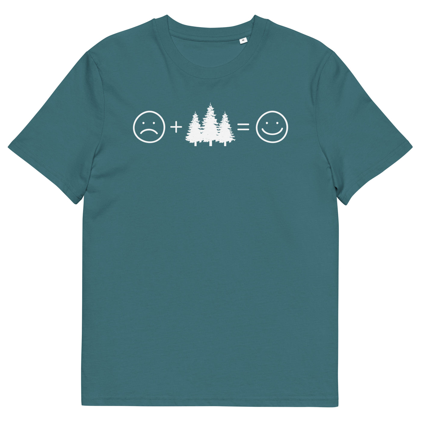 Lächelndes Gesicht und Bäume - Herren Premium Organic T-Shirt camping xxx yyy zzz Stargazer