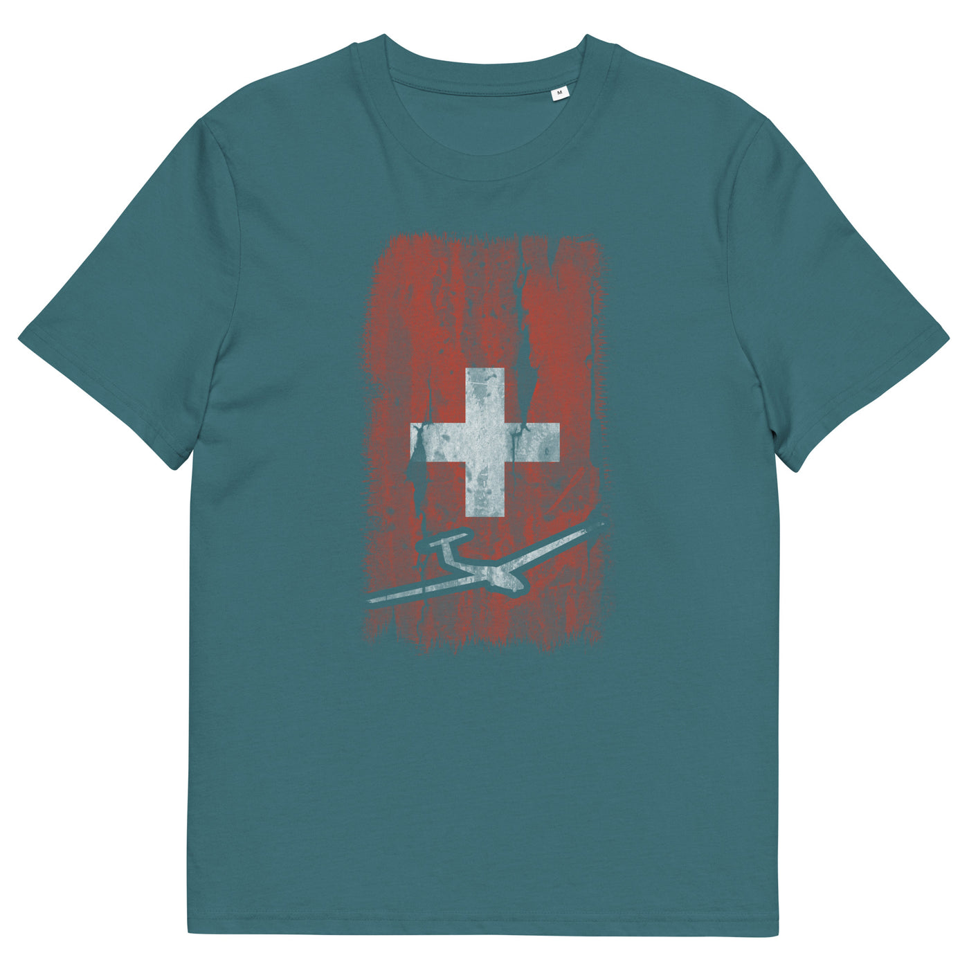 Schweizer Flagge und Segelflugzeug - Herren Premium Organic T-Shirt berge xxx yyy zzz Stargazer