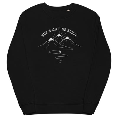 Nur noch eine Kurve - Unisex Premium Organic Sweatshirt berge wandern Schwarz