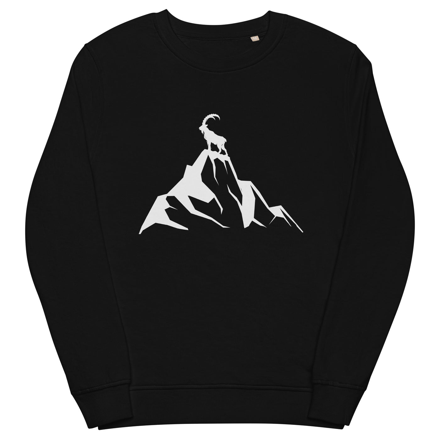 Steinbock am Berg - Unisex Premium Organic Sweatshirt berge wandern Schwarz