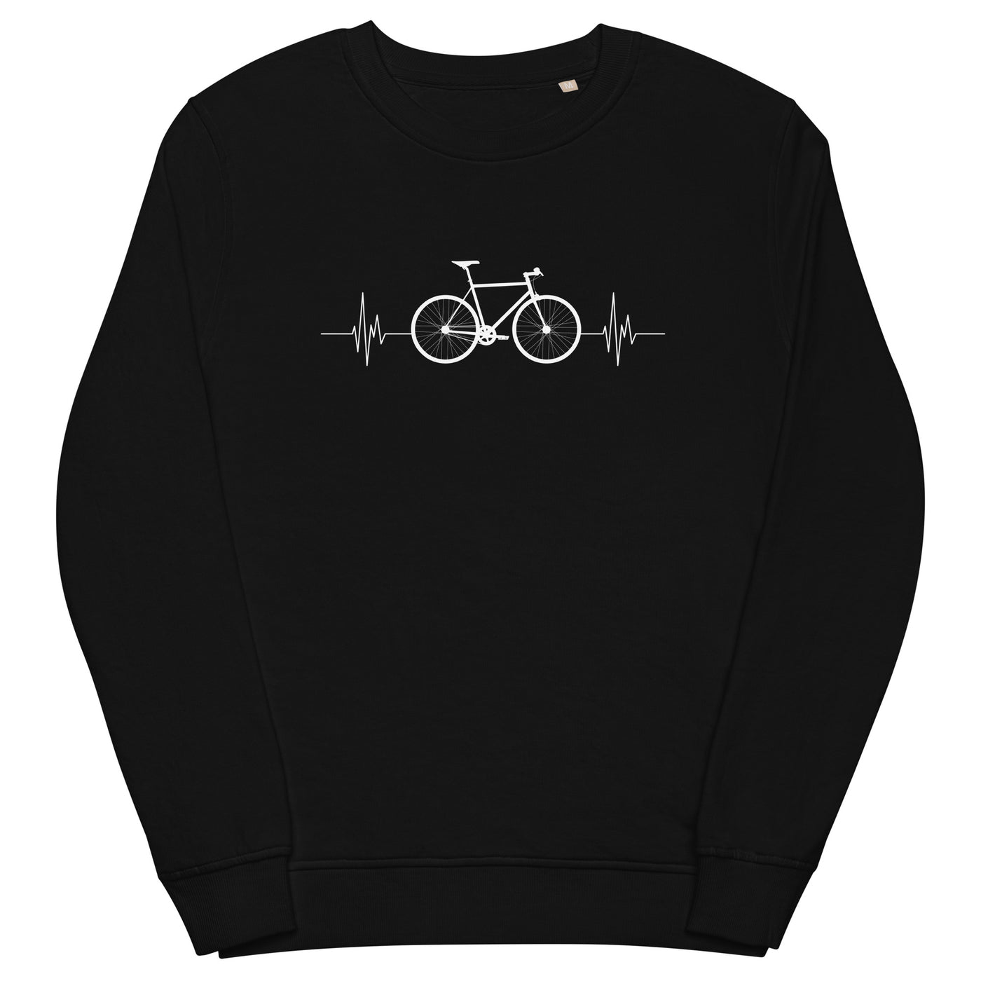 Fahrrad Herzschlag - Unisex Premium Organic Sweatshirt fahrrad mountainbike Schwarz