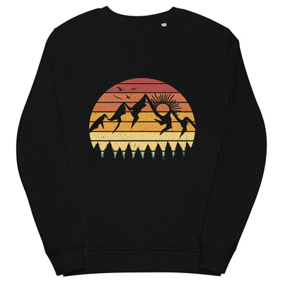 Berge Vintage - Unisex Premium Organic Sweatshirt berge Schwarz