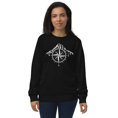 Compass - Mountain - Unisex Premium Organic Sweatshirt berge Schwarz