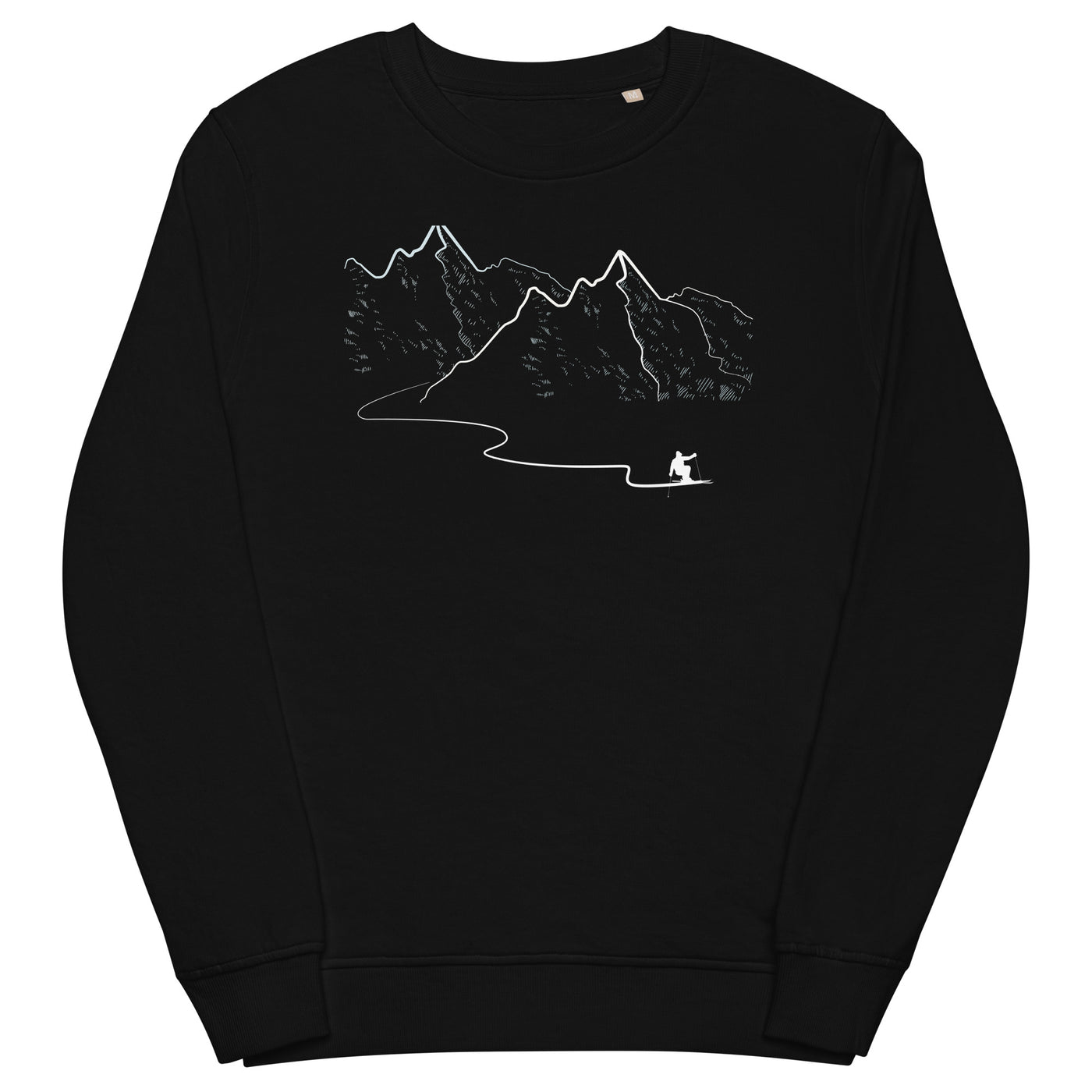 Schifahren - Unisex Premium Organic Sweatshirt ski Schwarz