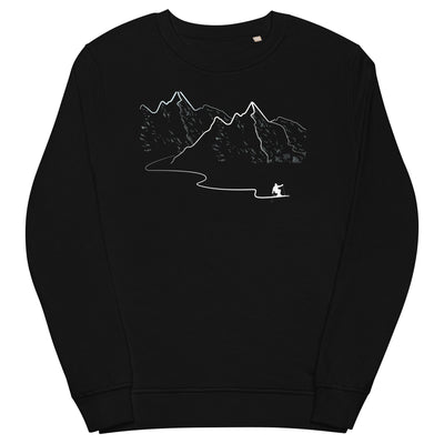 Schifahren - Unisex Premium Organic Sweatshirt ski Schwarz