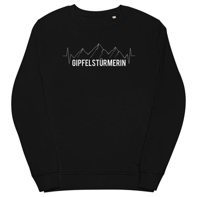 Gipfelstürmerin - Unisex Premium Organic Sweatshirt berge klettern wandern Schwarz