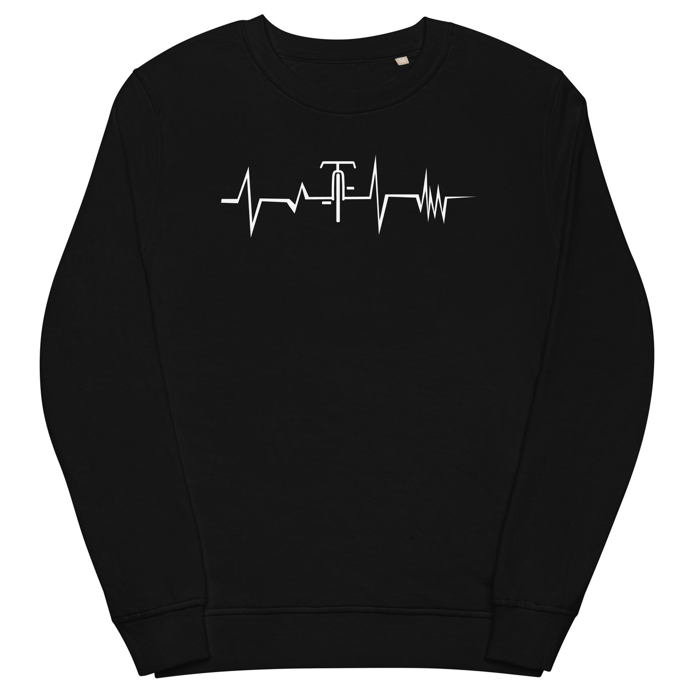 Heartbeat - Cycle - Unisex Premium Organic Sweatshirt fahrrad Schwarz