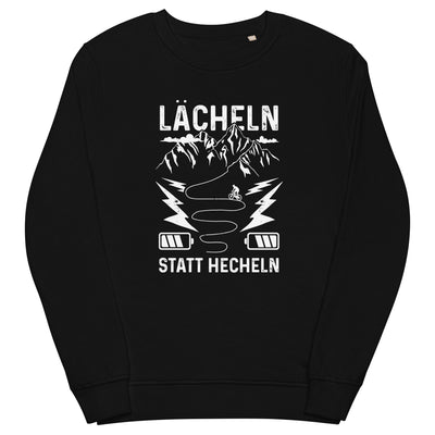 Lächeln statt hecheln - Unisex Premium Organic Sweatshirt e-bike Schwarz