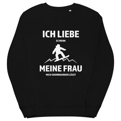 Ich liebe meine Frau - Snowboarden - Unisex Premium Organic Sweatshirt snowboarden xxx yyy zzz Black