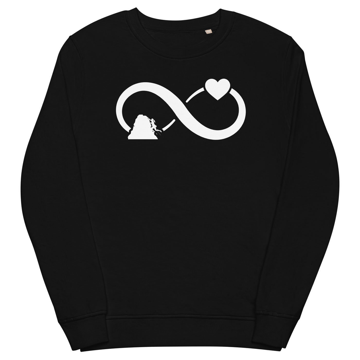 Infinity Heart and Climbing 1 - Unisex Premium Organic Sweatshirt klettern xxx yyy zzz Black