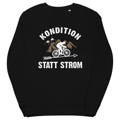 Kondition statt Strom - Unisex Premium Organic Sweatshirt fahrrad xxx yyy zzz Black