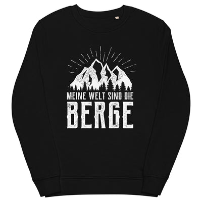 Meine Welt sind die Berge - Unisex Premium Organic Sweatshirt berge xxx yyy zzz Black