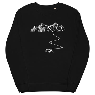 Berge - Kurve Linie - Skifahren - Unisex Premium Organic Sweatshirt klettern ski xxx yyy zzz Black