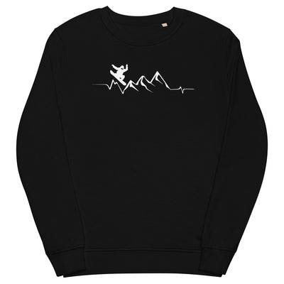 Berge - Herzschlag - Snowboarding - Unisex Premium Organic Sweatshirt snowboarden xxx yyy zzz Black