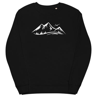 Berge und Segelflugzeug - Unisex Premium Organic Sweatshirt berge xxx yyy zzz Black