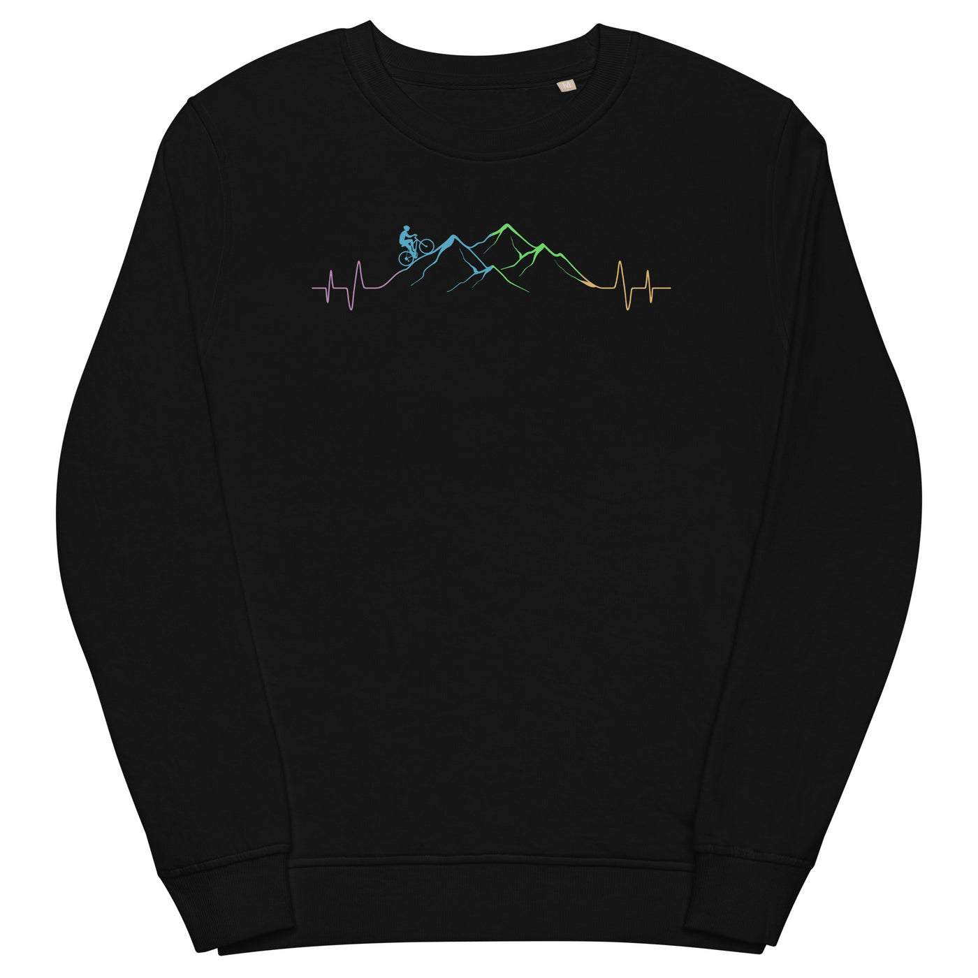 Mountainbiker auf Berg - (M) - Unisex Premium Organic Sweatshirt xxx yyy zzz Black