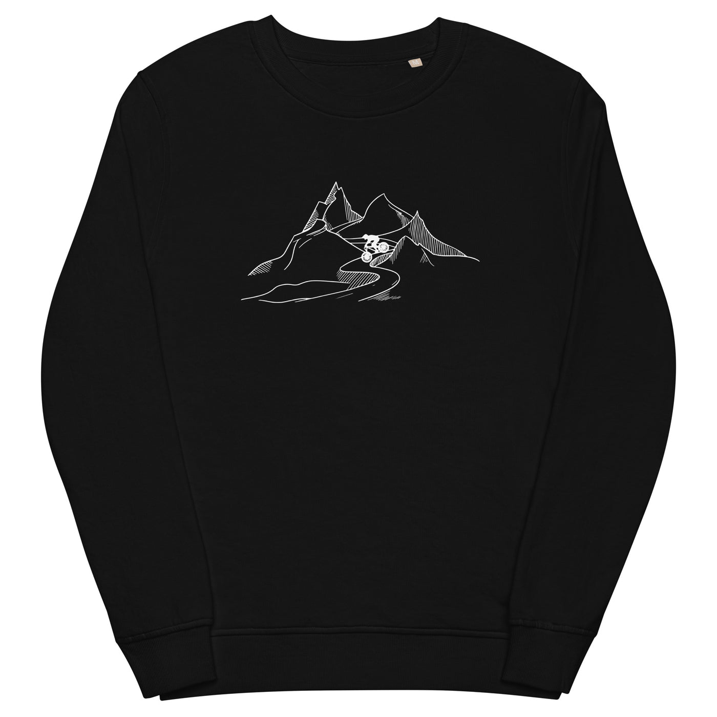 Mountainbiker fährt Downhill - (M) - Unisex Premium Organic Sweatshirt xxx yyy zzz Black