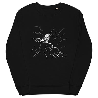 Mountainbiker fährt Downhill 2 - (M) - Unisex Premium Organic Sweatshirt xxx yyy zzz Black