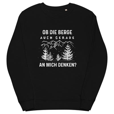 Ob die Berge auch gerade an mich denken - Unisex Premium Organic Sweatshirt berge xxx yyy zzz Black