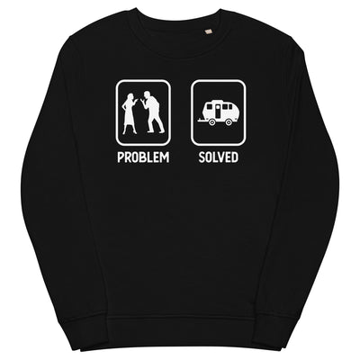 Problem Solved - Camping Caravan - Unisex Premium Organic Sweatshirt camping xxx yyy zzz Black