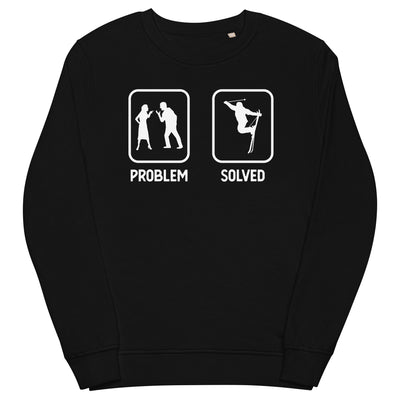 Problem Solved - Mann Skifahren - Unisex Premium Organic Sweatshirt klettern ski xxx yyy zzz Black