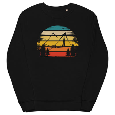 Retro Sonne und Camping - Unisex Premium Organic Sweatshirt camping xxx yyy zzz Black