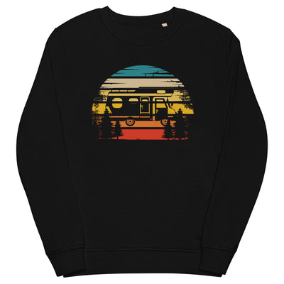 Retro Sonne und Camping - Unisex Premium Organic Sweatshirt camping xxx yyy zzz Black