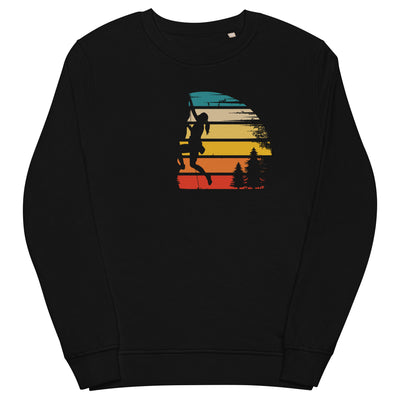 Retro Sonne und Klettern - Unisex Premium Organic Sweatshirt klettern xxx yyy zzz Black