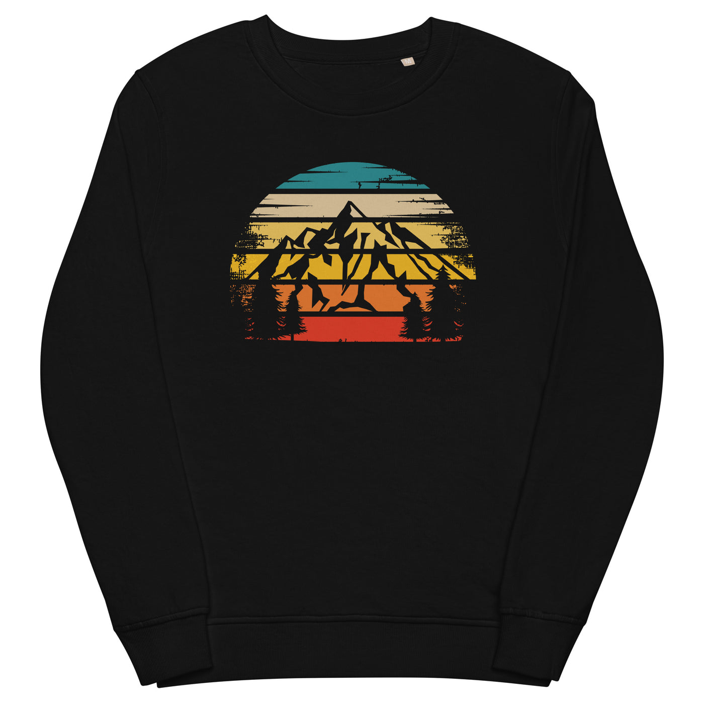 Retro Sonne und Berge - Unisex Premium Organic Sweatshirt berge xxx yyy zzz Black