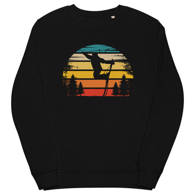 Retro Sonne und Skifahren - Unisex Premium Organic Sweatshirt klettern ski xxx yyy zzz Black