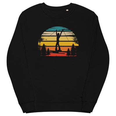 Retro Sonne und Skifahren - Unisex Premium Organic Sweatshirt klettern ski xxx yyy zzz Black