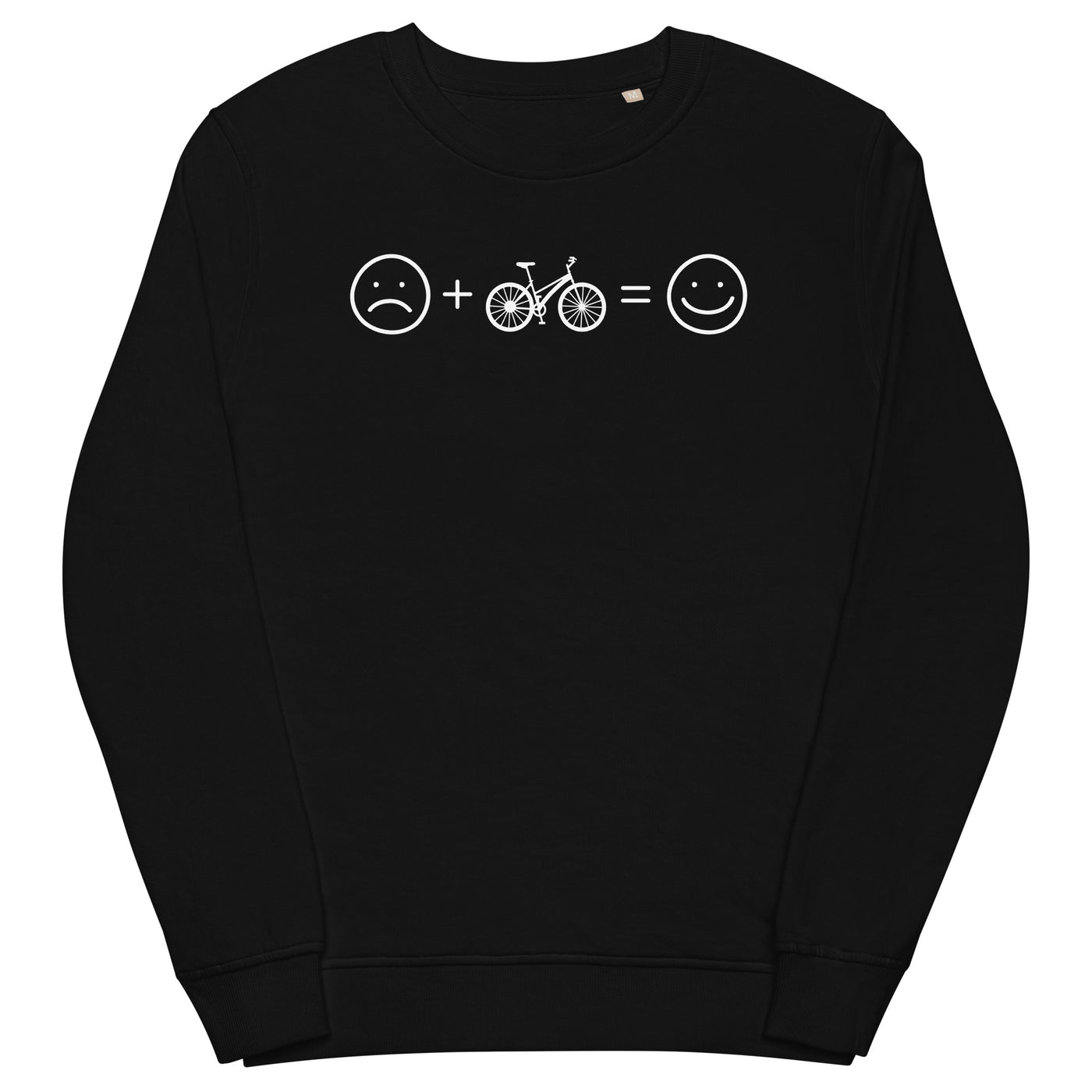 Lächelndes Gesicht und Fahrrad - Unisex Premium Organic Sweatshirt fahrrad xxx yyy zzz Black