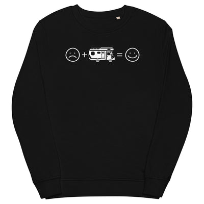 Lächelndes Gesicht und Camping - Unisex Premium Organic Sweatshirt camping xxx yyy zzz Black