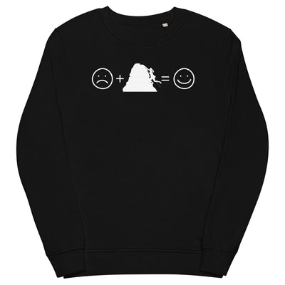 Lächelndes Gesicht und Klettern - Unisex Premium Organic Sweatshirt klettern xxx yyy zzz Black