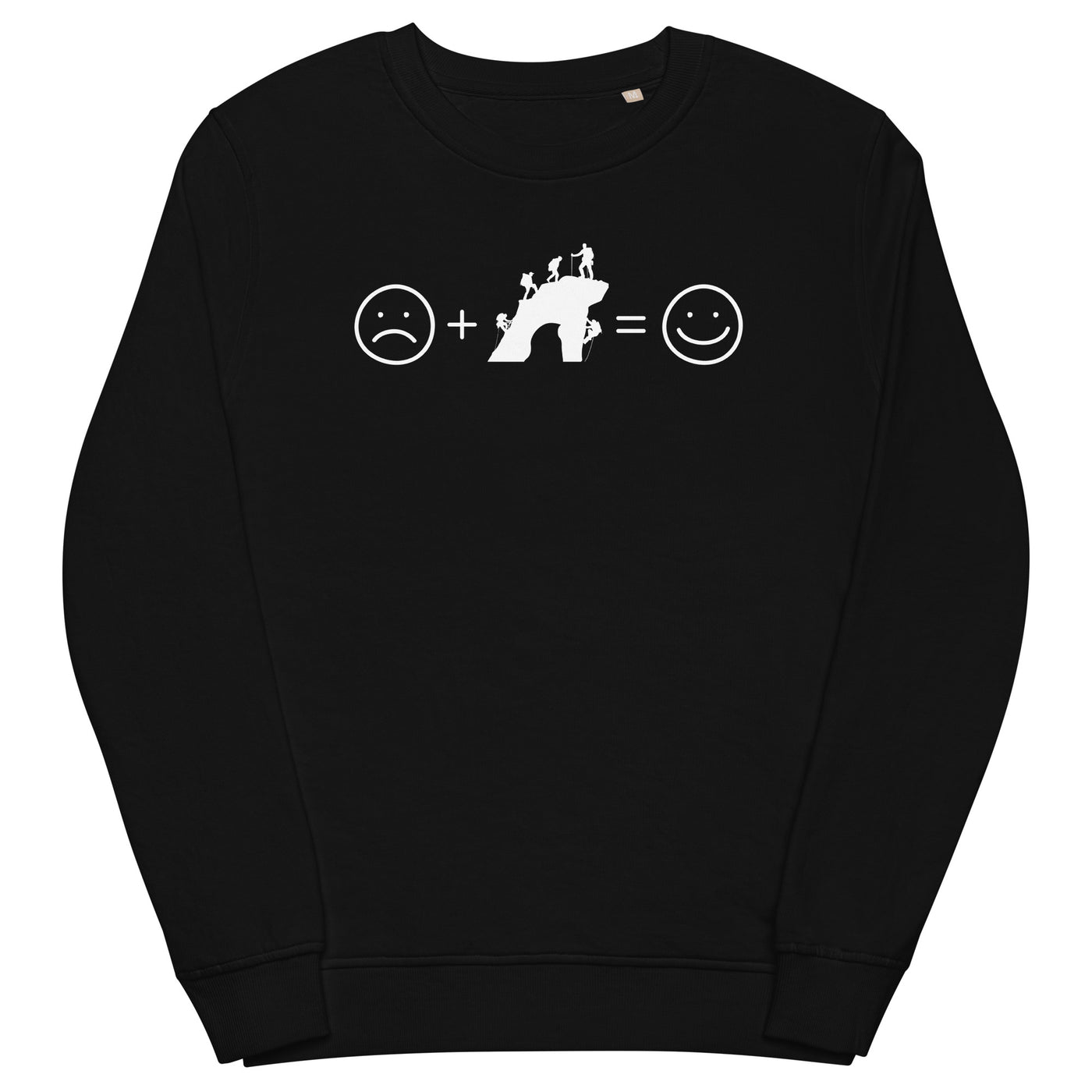 Lächelndes Gesicht und Klettern - Unisex Premium Organic Sweatshirt klettern xxx yyy zzz Black