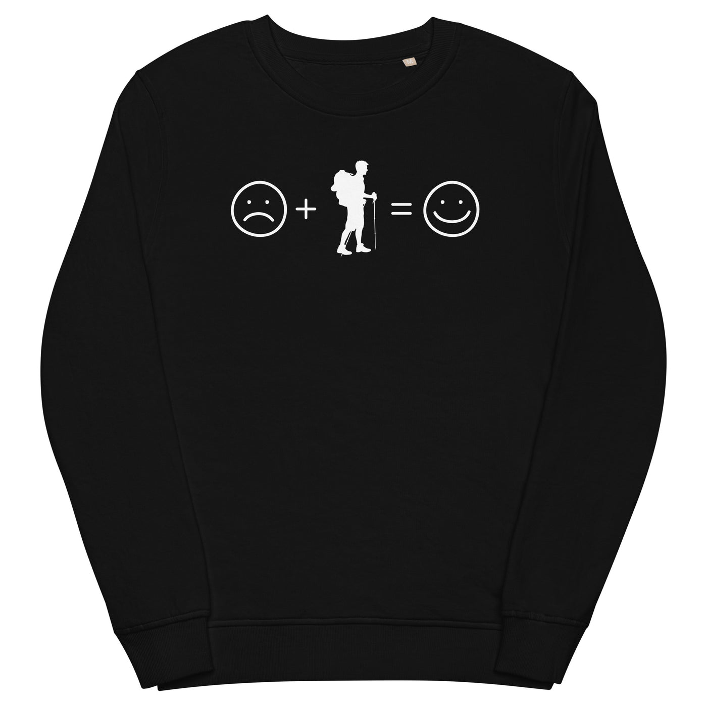 Lächelndes Gesicht und Wandern - Unisex Premium Organic Sweatshirt wandern xxx yyy zzz Black