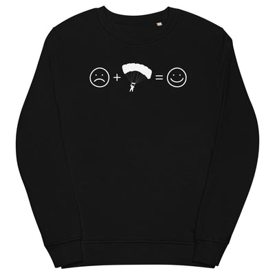 Lächelndes Gesicht und Paragleiten - Unisex Premium Organic Sweatshirt berge xxx yyy zzz Black