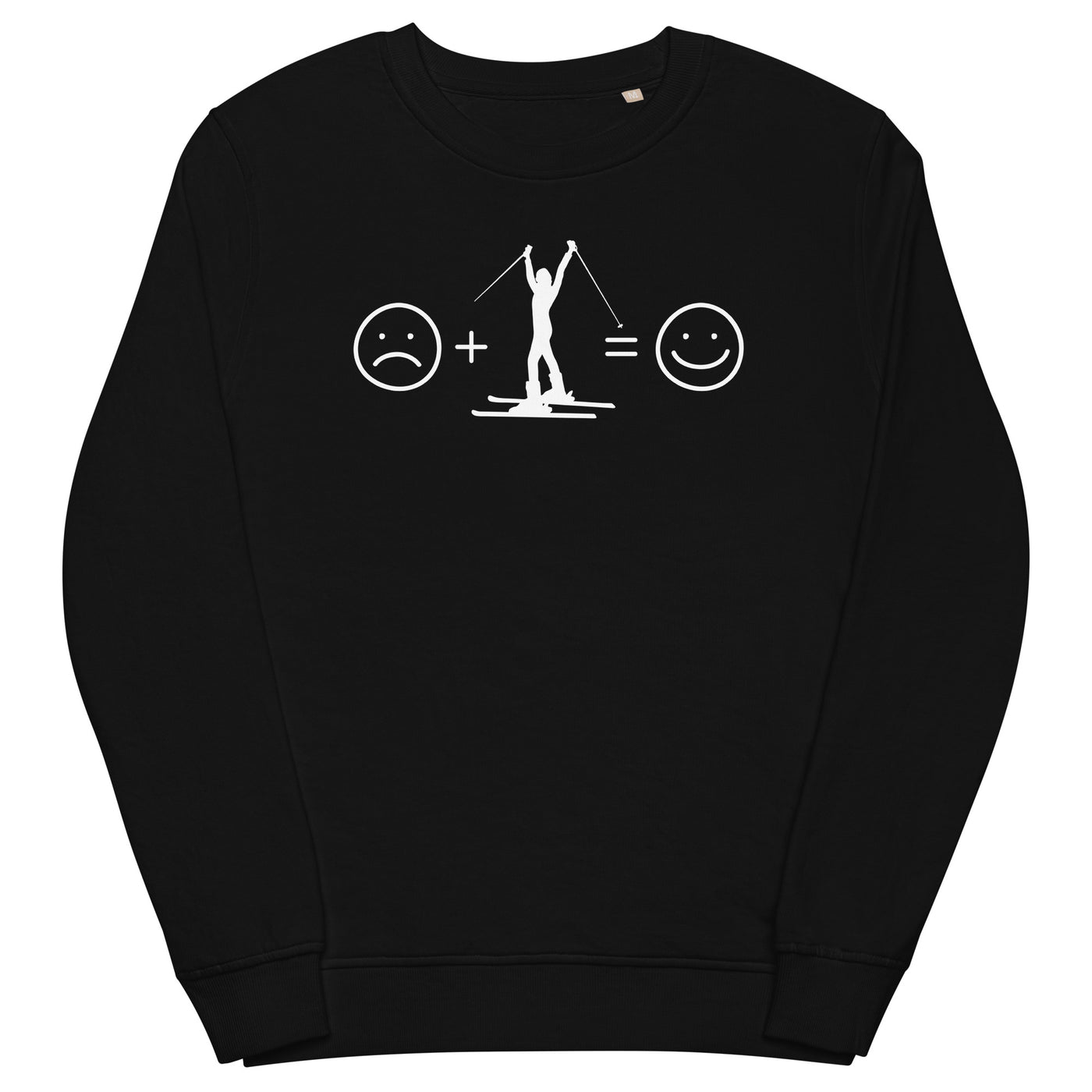 Lächelndes Gesicht und Skifahren - Unisex Premium Organic Sweatshirt klettern ski xxx yyy zzz Black