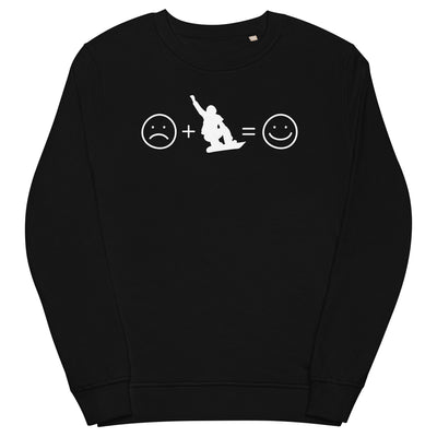 Lächelndes Gesicht und Snowboarding - Unisex Premium Organic Sweatshirt snowboarden xxx yyy zzz Black